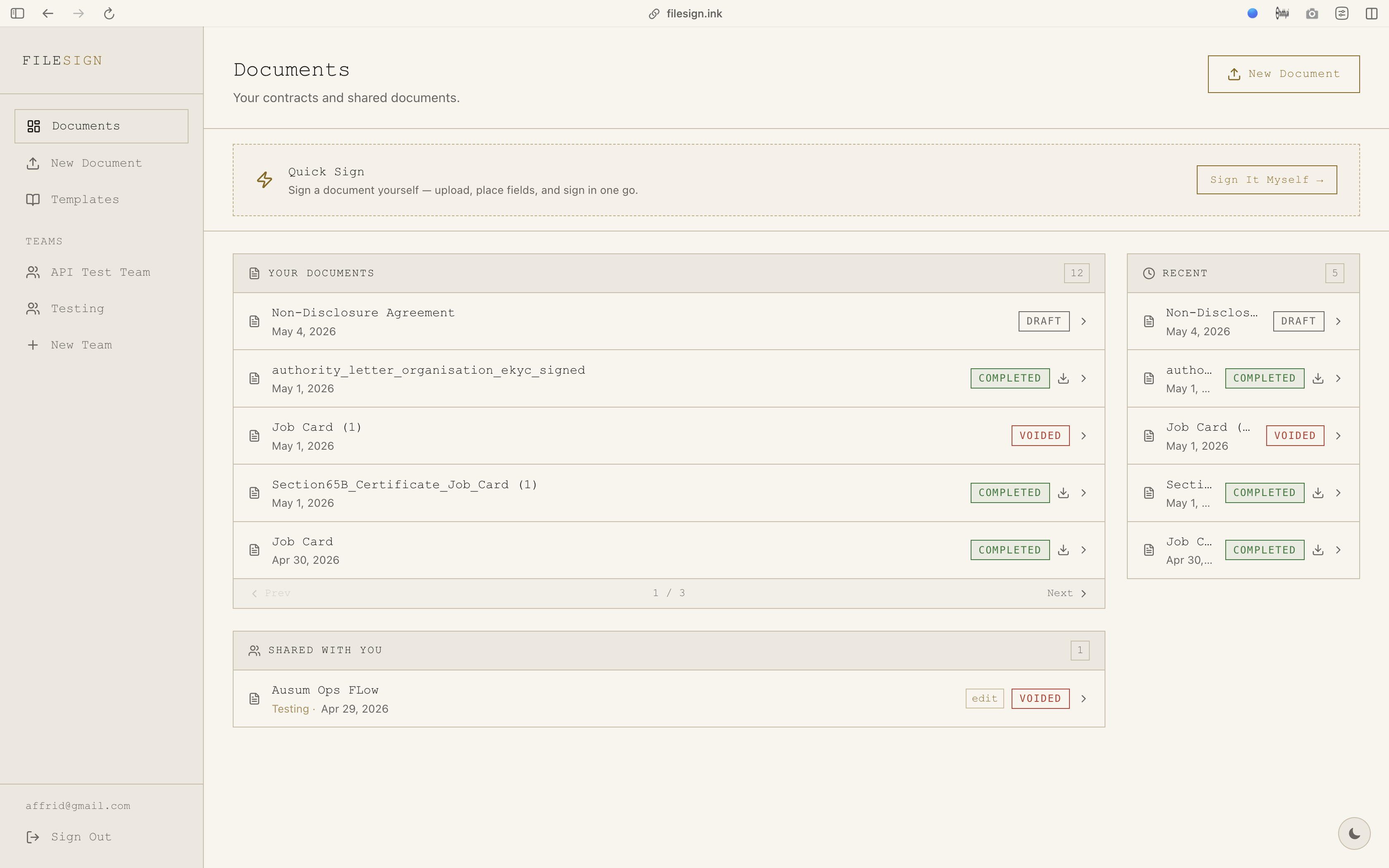 FileSIGN Documents